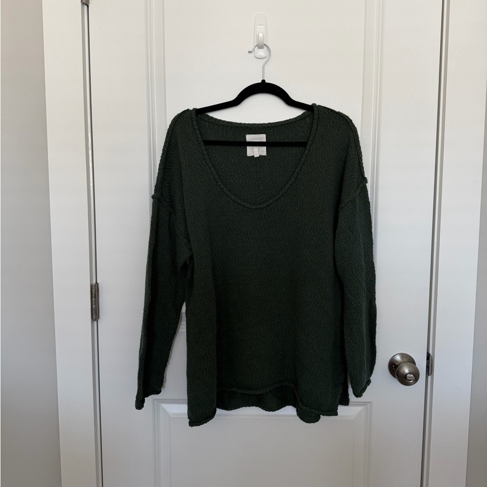 Aerie Textured Voop Sweater